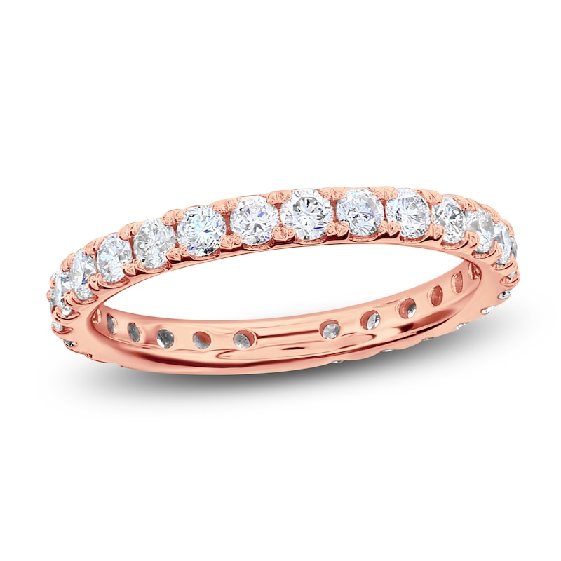 Main Image 1 of Lab-Grown Diamond Eternity Band 7/8 to 1-1/5 ct tw 14K Rose Gold