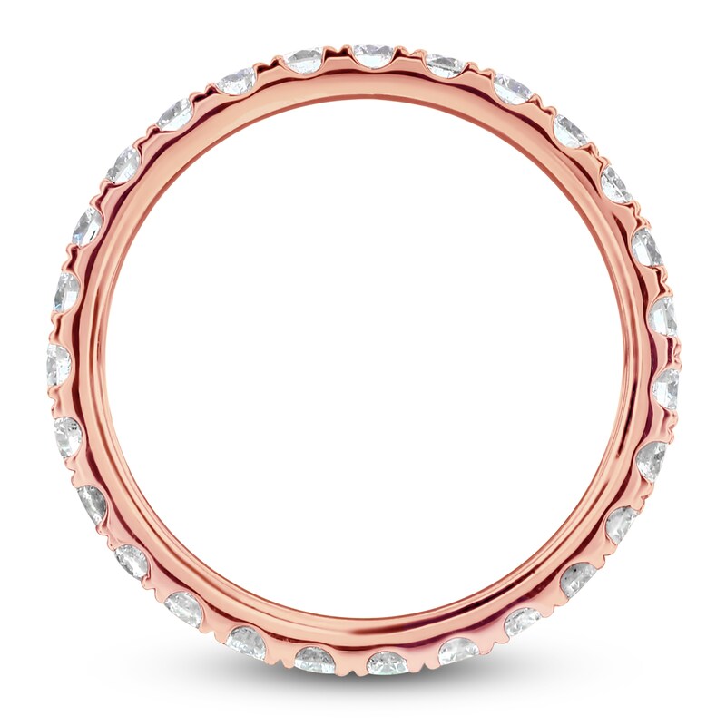 Main Image 2 of Lab-Grown Diamond Eternity Band 7/8 to 1-1/5 ct tw 14K Rose Gold