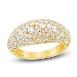 Diamond Pavé Dome Ring 2 ct tw 14K Yellow Gold