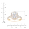 Thumbnail Image 4 of Certified Multi-Diamond Cushion Halo Engagement Ring 1 ct tw 14K Yellow Gold