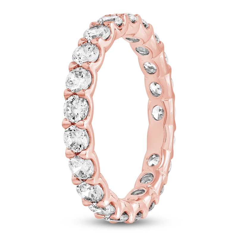 Main Image 2 of Lab-Grown Diamond Eternity Band 1-5/8 ct tw 14K Rose Gold