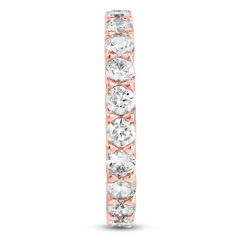 Main Image 3 of Lab-Grown Diamond Eternity Band 1-5/8 ct tw 14K Rose Gold