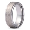 Thumbnail Image 2 of Men's Celtic Knot Engraved Satin Finish Wedding Band Tungsten Carbide 8mm