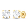 Thumbnail Image 2 of Round-Cut Lab-Grown Diamond Solitaire Stud Earrings 4 ct tw 14K Yellow Gold (SI2/F)