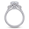Thumbnail Image 4 of Cushion & Trapezoid-Cut Lab-Grown Diamond Three-Stone Engagement Ring 5-1/3 ct tw 14K White Gold
