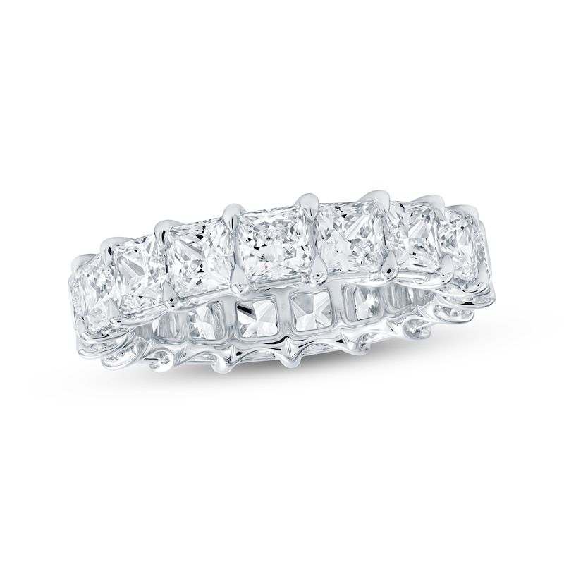 Main Image 1 of Princess-Cut Lab-Grown Diamond Eternity Band 6-3/4 to 8-5/8 ct tw Platinum