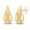 Thumbnail Image 2 of Teardrop Stud Earrings Hollow 10K Yellow Gold