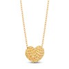 Thumbnail Image 4 of Italia D'Oro Woven Heart Necklace Hollow 14K Yellow Gold 18"