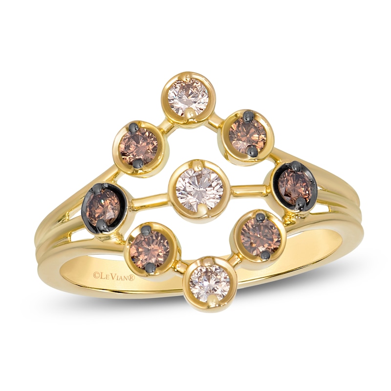 Main Image 1 of Le Vian Georgian Collection Diamond Fashion Ring 1/2 ct tw 14K Honey Gold