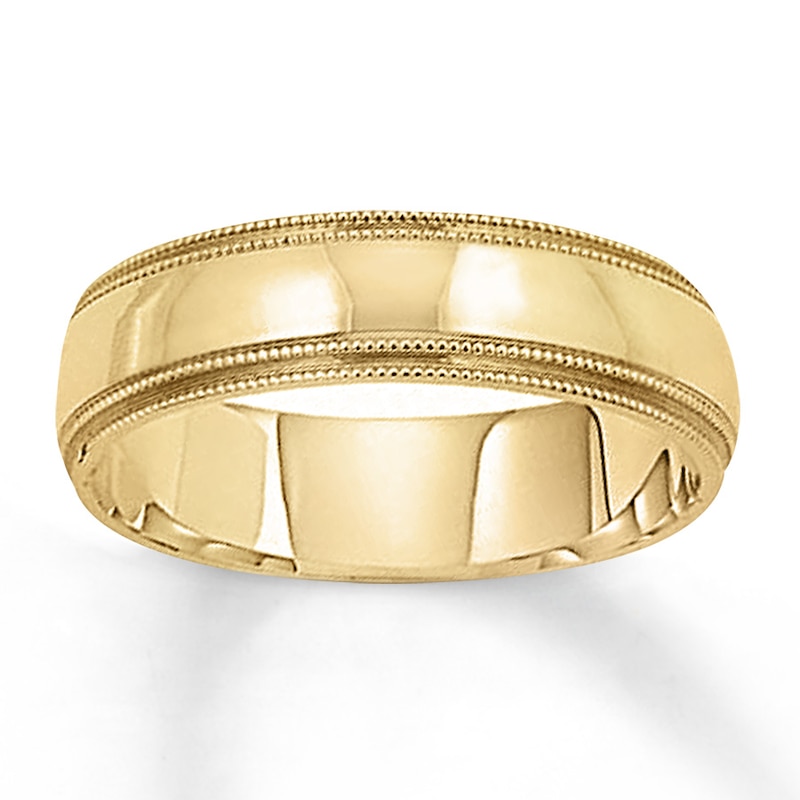 Wedding Band 14K Yellow Gold 6mm