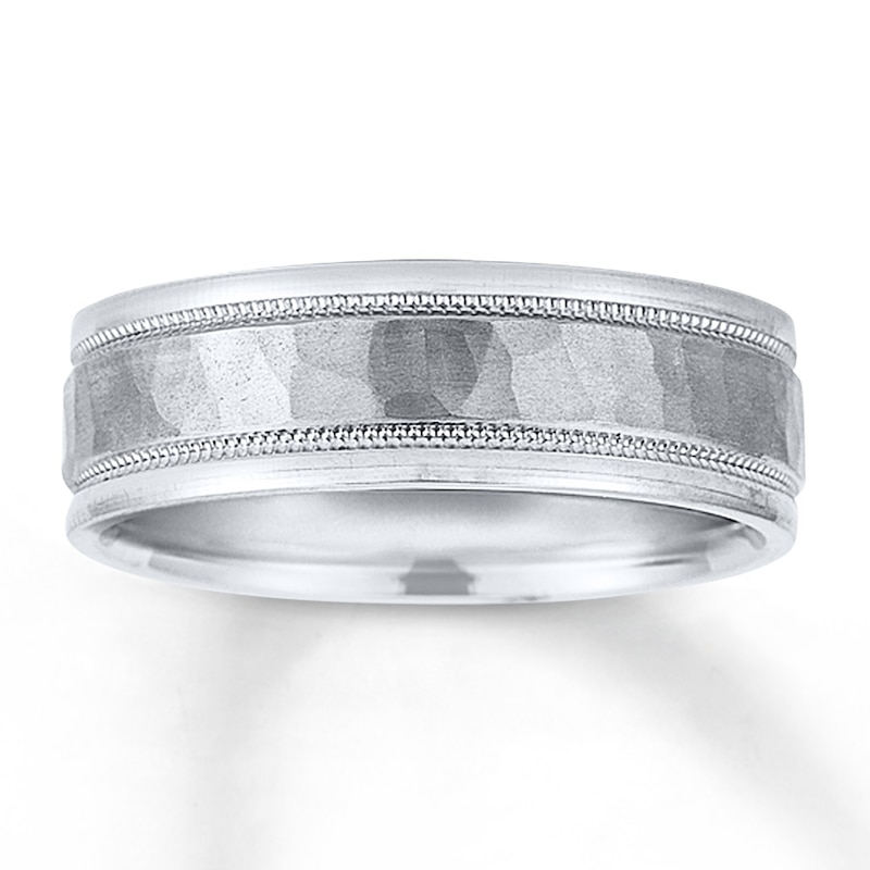 Main Image 1 of Wedding Band 14K White Gold 6mm