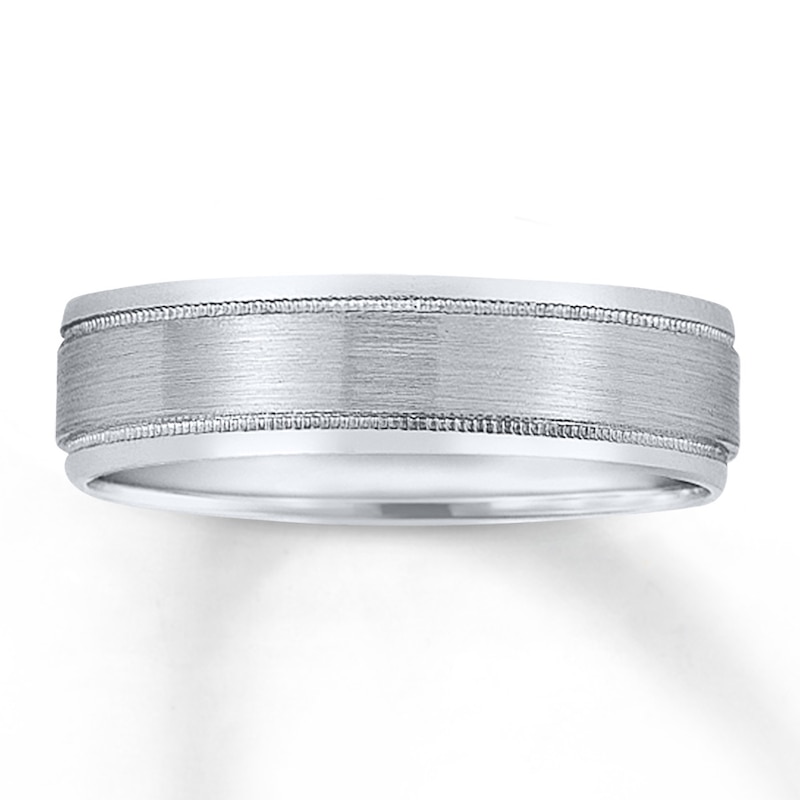 Main Image 1 of Wedding Band 14K White Gold 6mm