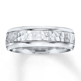 Wedding Band 14K White Gold 7mm