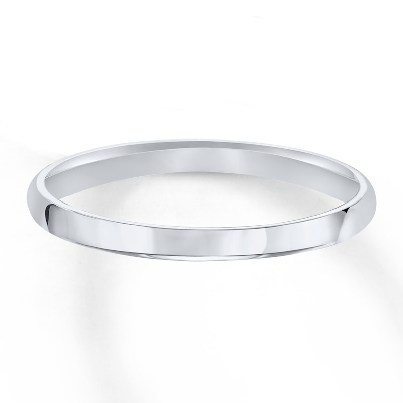 Wedding Band 14K White Gold 2mm