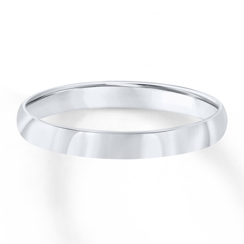 Men and Women's 14kt White Gold 3mm Traditional Wedding Band Ring 
