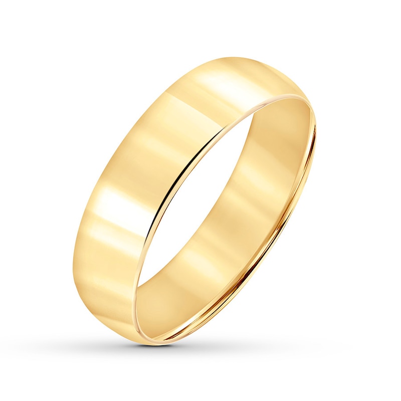 Wedding Band 6mm 14K Yellow Gold