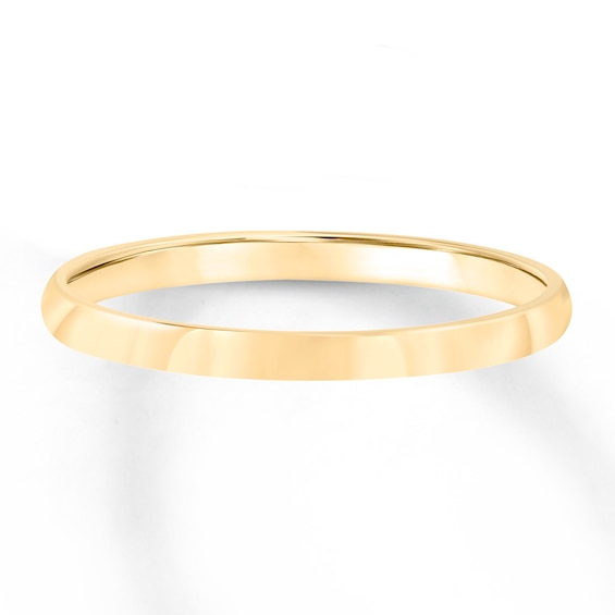 Jared The Galleria Of Jewelry Wedding Band 18K Yellow Gold 2mm