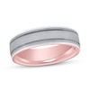 Thumbnail Image 1 of Wedding Band Platinum/18K Rose Gold 6mm