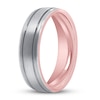 Thumbnail Image 2 of Wedding Band Platinum/18K Rose Gold 6mm