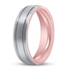 Thumbnail Image 1 of Wedding Band Platinum/18K Rose Gold 6mm