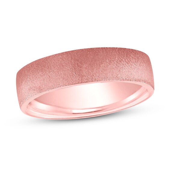 Men S Wedding Band 14k Rose Gold 6mm Jared
