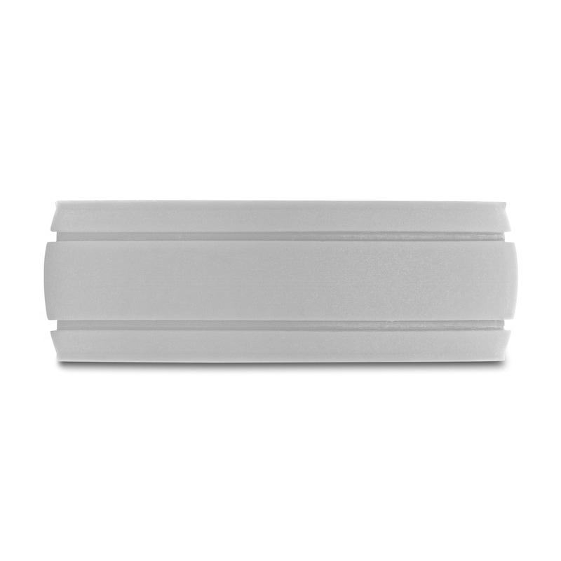 Main Image 3 of Gray Silicone Men's Wedding Band 8mm
