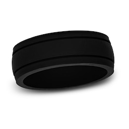 Image of black silicone ring.