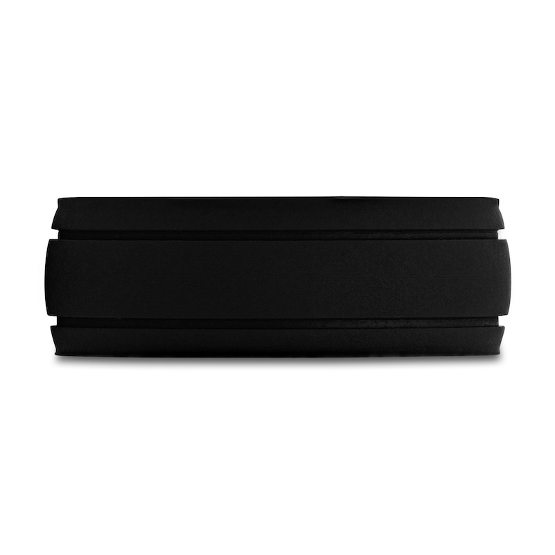 Main Image 3 of Black Silicone Men's Wedding Band 8mm