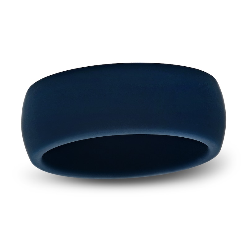 Navy Silicone Wedding Band 8mm