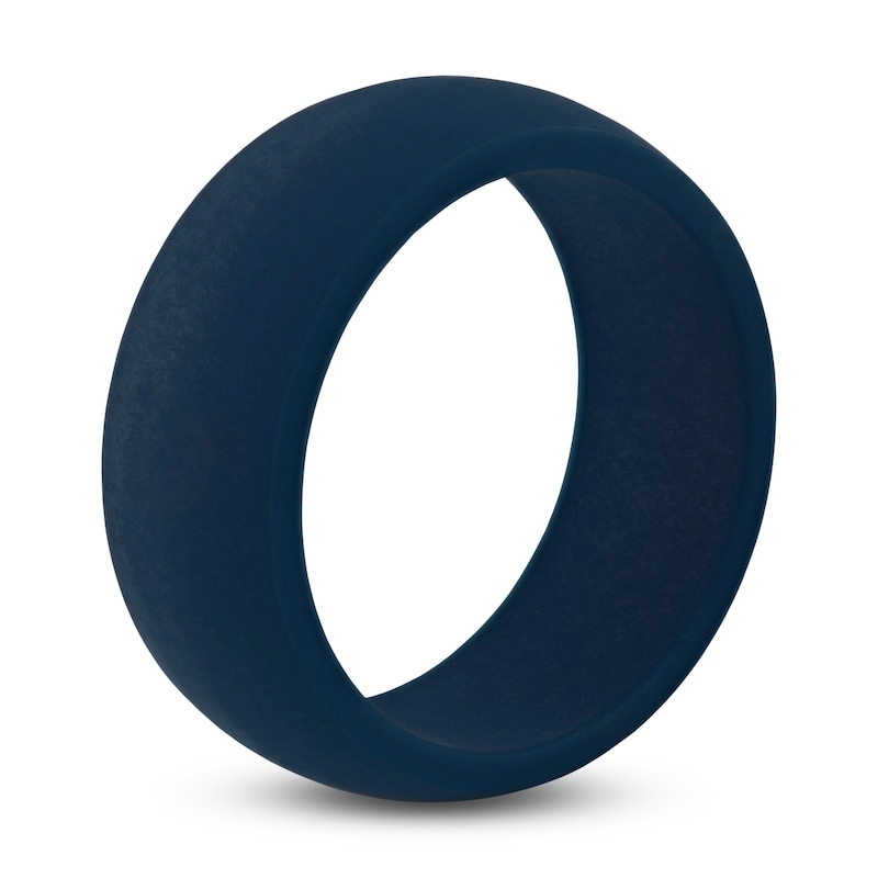 Navy Silicone Wedding Band 8mm