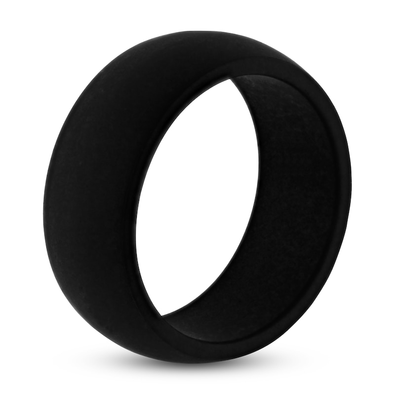 Main Image 2 of Black Silicone Wedding Band 8mm