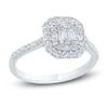Thumbnail Image 1 of Diamond Engagement Ring 7/8 ct tw Emerald/Round 14K White Gold