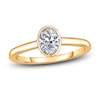 Thumbnail Image 1 of Diamond Solitaire Engagement Ring 1-1/2 ct tw Bezel-Set Oval 14K Yellow Gold (I2/I)