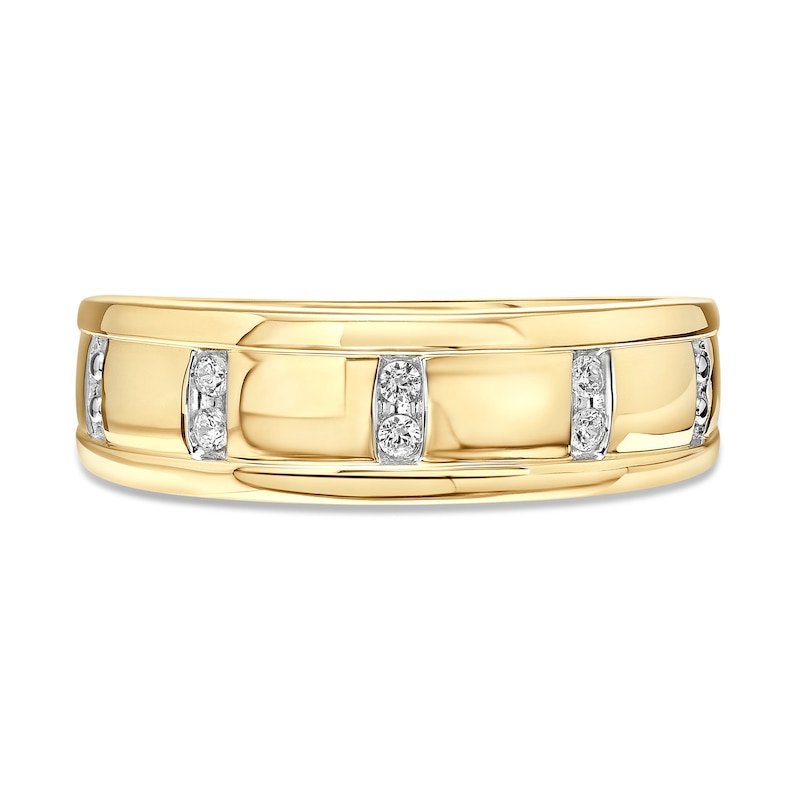 Diamond Wedding Band 1/10 ct tw Round 10K Yellow Gold