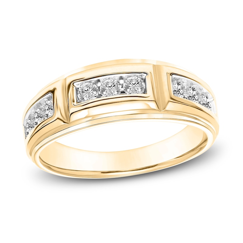 Diamond Wedding Band 3/4 ct tw Round 14K Yellow Gold