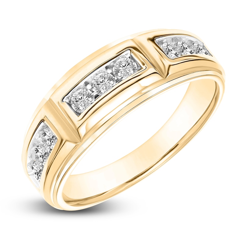 Diamond Wedding Band 3/4 ct tw Round 14K Yellow Gold