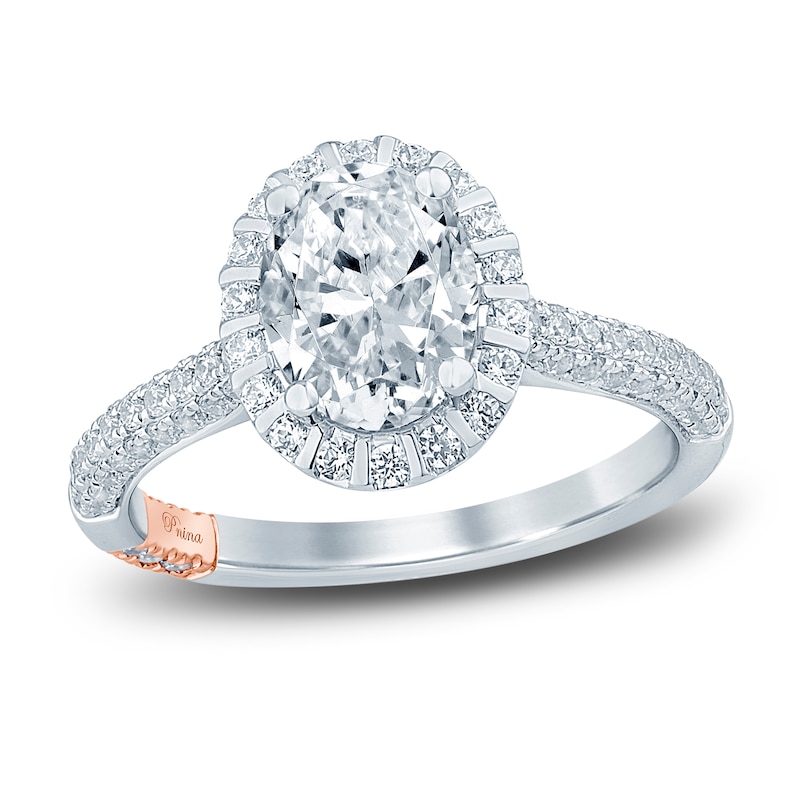 Main Image 1 of Pnina Tornai Lab-Grown Diamond Engagement Ring 2 ct tw Oval/Round 14K White Gold