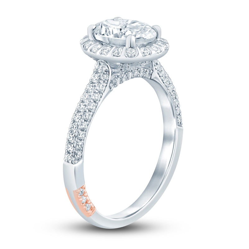 Main Image 2 of Pnina Tornai Lab-Grown Diamond Engagement Ring 2 ct tw Oval/Round 14K White Gold