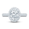 Pnina Tornai Lab-Created Diamond Engagement Ring 2 ct tw Oval/Round 14K White Gold