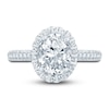 Thumbnail Image 3 of Pnina Tornai Lab-Grown Diamond Engagement Ring 2 ct tw Oval/Round 14K White Gold