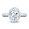 Thumbnail Image 2 of Pnina Tornai Lab-Created Diamond Engagement Ring 2 ct tw Oval/Round 14K White Gold