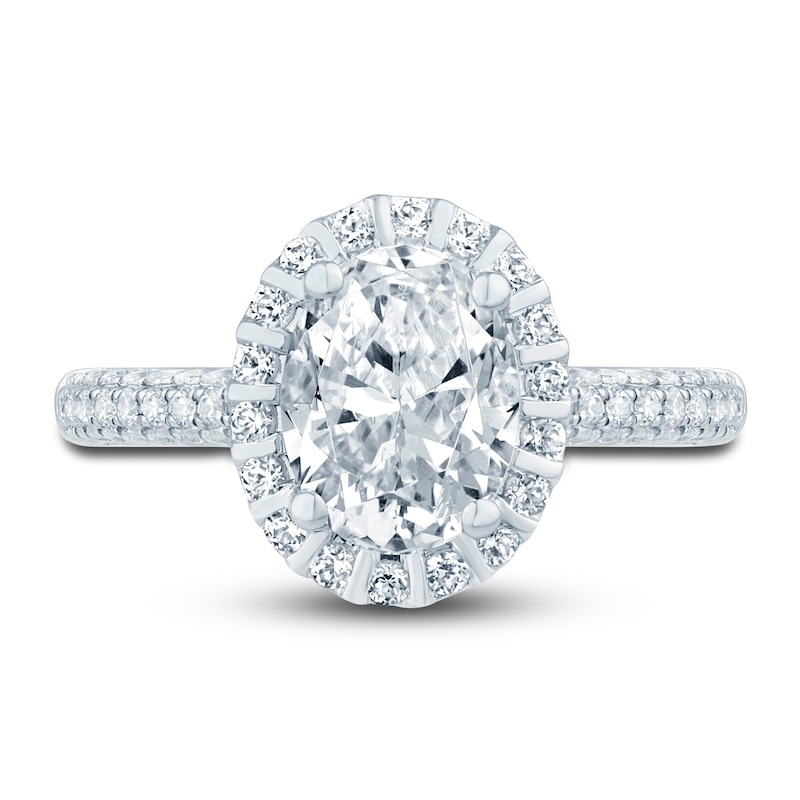 Main Image 3 of Pnina Tornai Lab-Grown Diamond Engagement Ring 2 ct tw Oval/Round 14K White Gold