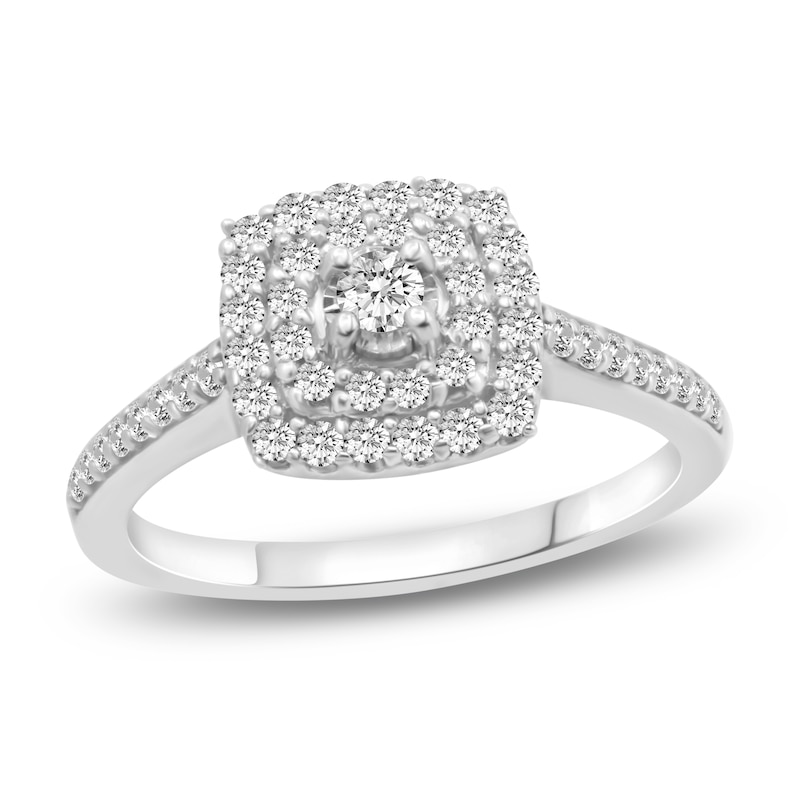 Main Image 2 of Diamond Bridal Set 1/2 ct tw Round 10K White Gold