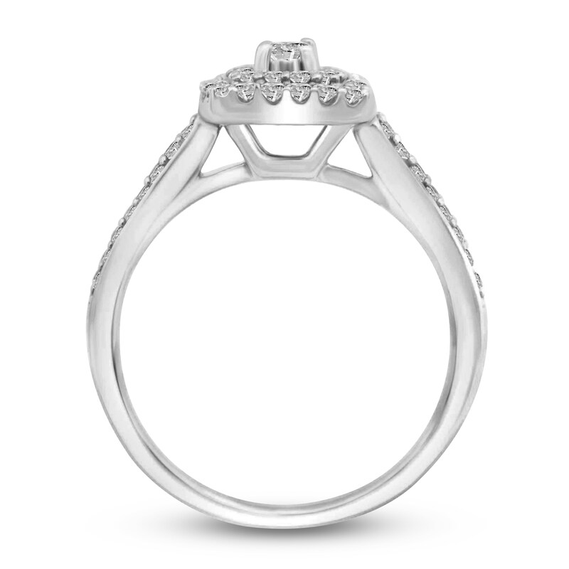Main Image 3 of Diamond Bridal Set 1/2 ct tw Round 10K White Gold
