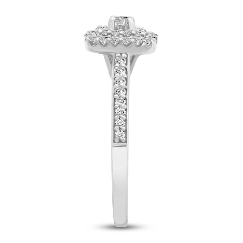 Main Image 4 of Diamond Bridal Set 1/2 ct tw Round 10K White Gold