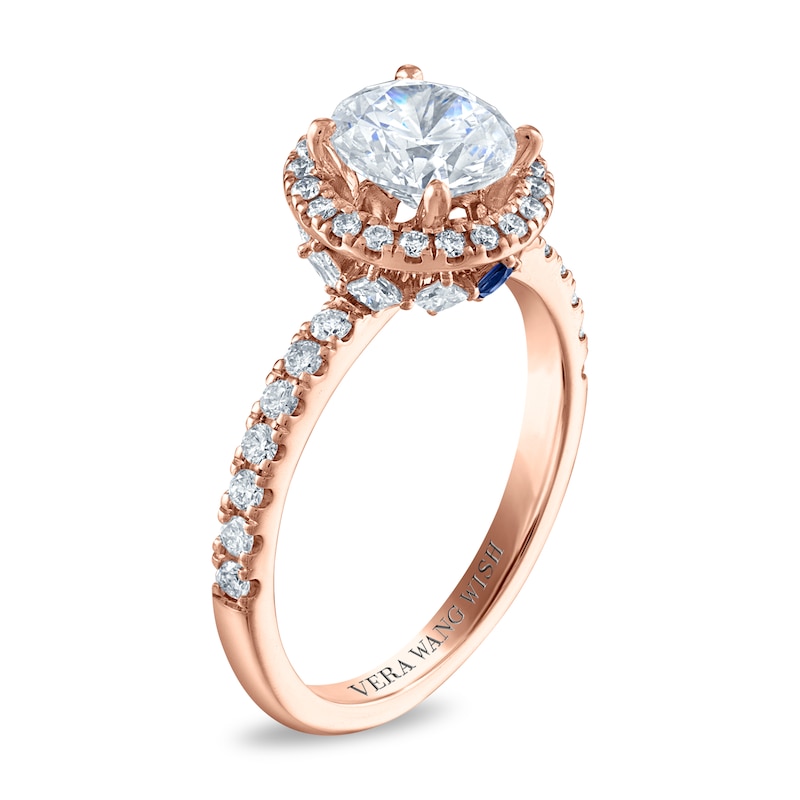 Vera Wang WISH Diamond Engagement Ring 2 ct tw Round 18K Rose Gold