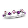 Thumbnail Image 1 of Juliette Maison Natural Pink Tourmaline & Natural Amethyst Ring 10K White Gold
