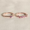 Thumbnail Image 4 of Juliette Maison Natural Pink Tourmaline & Natural Amethyst Ring 10K White Gold