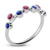 Thumbnail Image 2 of Juliette Maison Natural Blue Sapphire & Natural Rhodolite Garnet Ring 10K White Gold