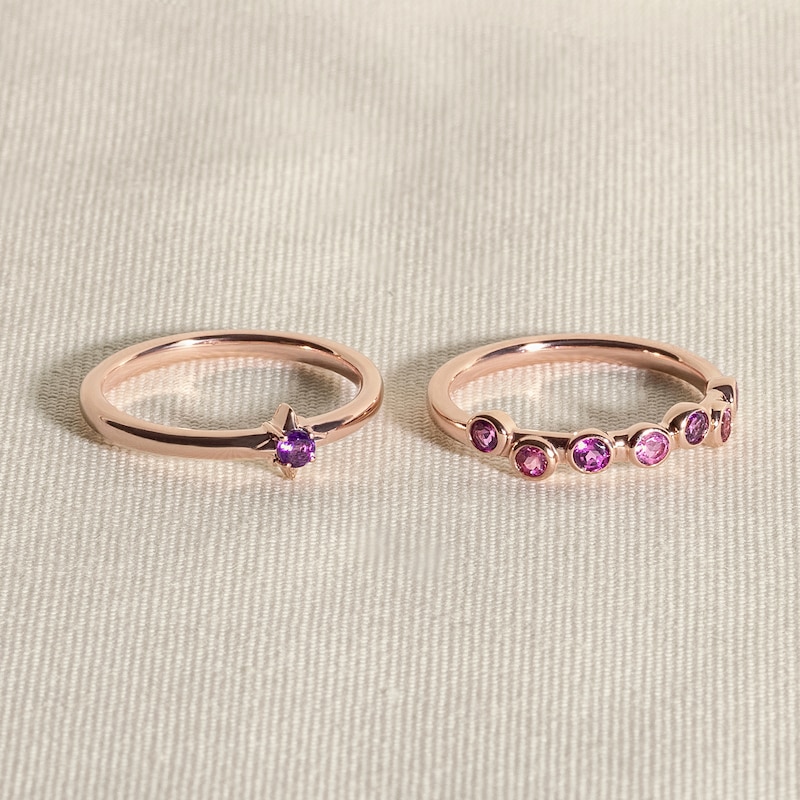 Main Image 4 of Juliette Maison Natural Rhodolite Garnet 10K Yellow Gold